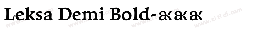 Leksa Demi Bold字体转换